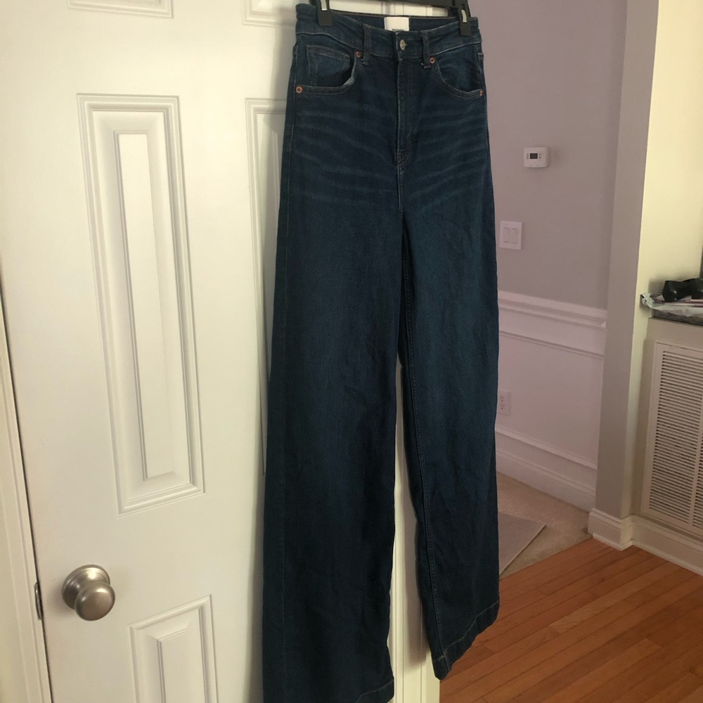 New: Reformation Bex Super Stretch High Rise Wide Leg Jeans. Size 28